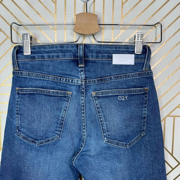 CQY Friend Los Angeles High-Rise Straight Leg Jeans Blue Size 24 - Picture 7 of 12